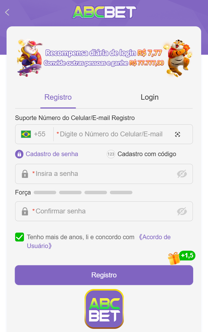 Cadastro premium e premium na abcbet.com